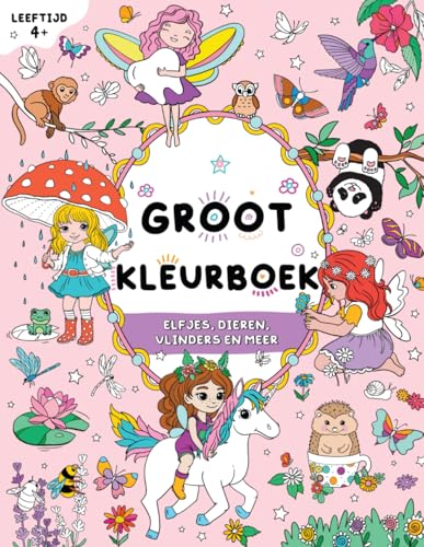 Kleurboek voor meisjes: Kinderen vanaf 4+: Elfjes, dieren, vlinders en meer von FairyWren Publishing