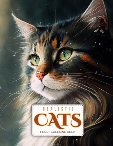 Realistic Cats Coloring Book for Adults: 50 Stress-Relieving Portraits to Draw and Color: Unleash your inner artist and capture the beauty of cats with these stunningly realistic coloring pages von Independently published