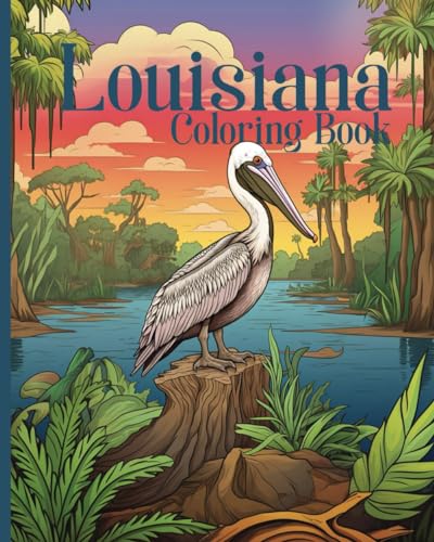 Louisiana Coloring Book for Kids and Adults: Great for teachers and homeschool (28 pages of Louisiana state facts to color)