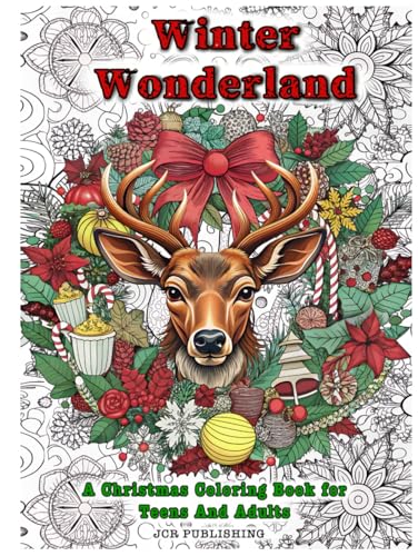 Winter Wonderland: A Christmas Coloring Book for Teens and Adults (Coloring Combos) von JCR Publishing