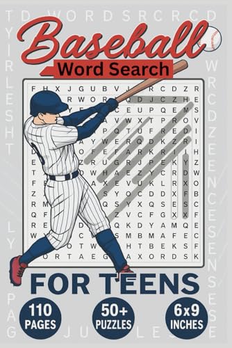 Baseball Word Search for Teens: Challenging Puzzle Book for Young Baseball Fans (50+ Puzzles) von Independently published