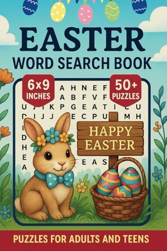 Easter Word Search Book: Funny Easter Activity Book for Teens and Adults to Celebrate Easter with Brain-Boosting Word Games, 50+ Puzzles, Perfect for Quiet Time, Road Trips, and Easter Baskets Easter Word Search Book: Funny Easter Activity Book for Teens and Adults to Celebrate Easter with Brain-Boosting Word Games, 50+ Puzzles, Perfect for Quiet Time, Road Trips, and Easter Baskets von Independently published