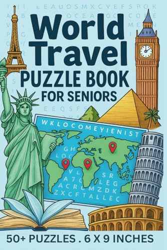 World Travel Puzzle Book for Seniors: Easy to Read Print Word Finds Featuring Global Destinations, Landmarks, and Cultures | Relaxing Brain Games to Boost Memory & Keep the Mind Sharp World Travel Puzzle Book for Seniors: Easy to Read Print Word Finds Featuring Global Destinations, Landmarks, and Cultures | Relaxing Brain Games to Boost Memory & Keep the Mind Sharp von Independently published