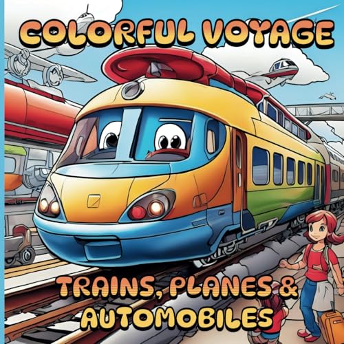Colorful Voyage: Trains, Planes & Automobiles (Coloring on the Go! Adventures with Vehicles) von Independently published