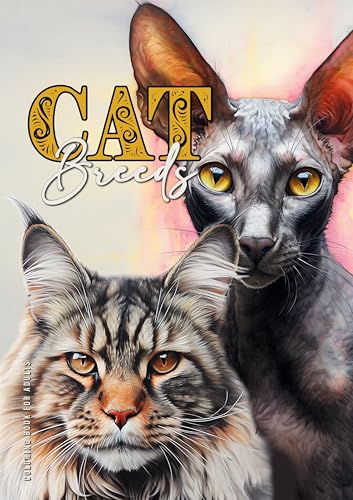 Katzenrassen Malbuch für Erwachsene: Katzen Malbuch für Erwachsene | Graustufen Katzen Ausmalbuch für Erwachsene | Rassekatzen Siam Maine Coon ... Main Coon Bengal Sphinx Persian..| A4 | 52P