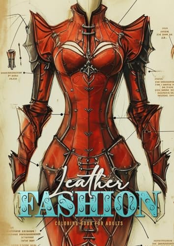 Leder Mode Malbuch für Erwachsene: Mode Skizzen Malbuch Erwachsene | Leder Rüstungen | Mode Ausmalbuch Erwachsene Mode Design: Leather Dresses ... Victorian Fashion Coloring Book|A4|54P