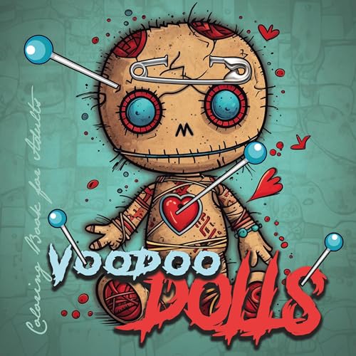 Voodoo Puppen Malbuch für Ewachsene: Graustufen Horror Malbuch für Erwachsene | Graustufen Gohtic Malbuch | süße Voodoo Puppen Malbuch für Erwachsene ... book gothic (Horror Coloring Books, Band 6)