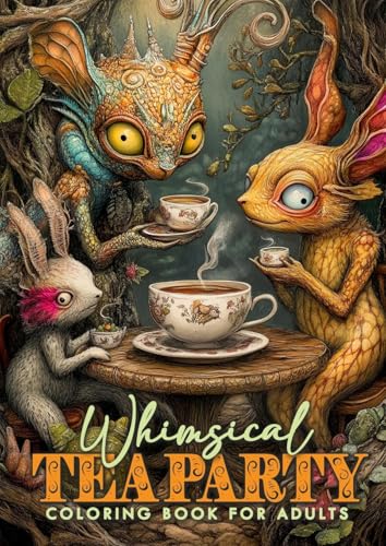 Whimsical Tea Party Coloring Book for Adults: Whimsical Coloring Book Grayscale | Cute Creatures Coloring Book Wonderland | Magical Beings Coloring Book Whimsical Tea Party Coloring Book for Adults: Whimsical Coloring Book Grayscale | Cute Creatures Coloring Book Wonderland | Magical Beings Coloring Book von Monsoon Publishing LLC Sonja Lidl info@monsoonpublishing.com