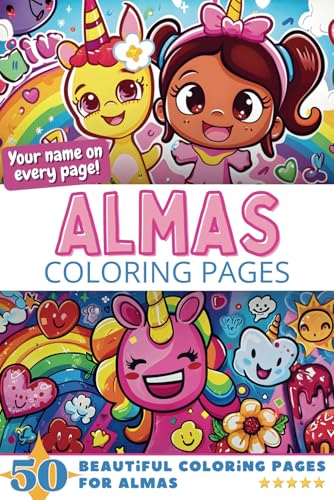Almas Coloring Pages: Wow-Effect! Your name on every page - Almas coloring book - 6x9" - 50x Almas coloring page - Fantastic Gift Almas Coloring Pages: Wow-Effect! Your name on every page - Almas coloring book - 6x9" - 50x Almas coloring page - Fantastic Gift von Independently published