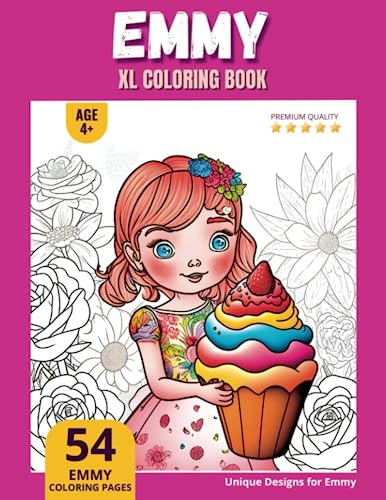 Emmy Coloring Book: Perfect Personal Name Gift - XL Edition - Age 4+ - 54 coloring pages for girls - Premium Quality - Emmy Coloring page Emmy Coloring Book: Perfect Personal Name Gift - XL Edition - Age 4+ - 54 coloring pages for girls - Premium Quality - Emmy Coloring page von Independently published