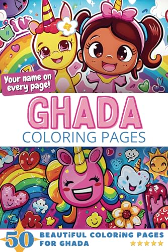 Ghada Coloring Pages: Wow-Effect! Your name on every page - Ghada coloring book - 6x9" - 50x Ghada coloring page - Fantastic Gift Ghada Coloring Pages: Wow-Effect! Your name on every page - Ghada coloring book - 6x9" - 50x Ghada coloring page - Fantastic Gift von Independently published