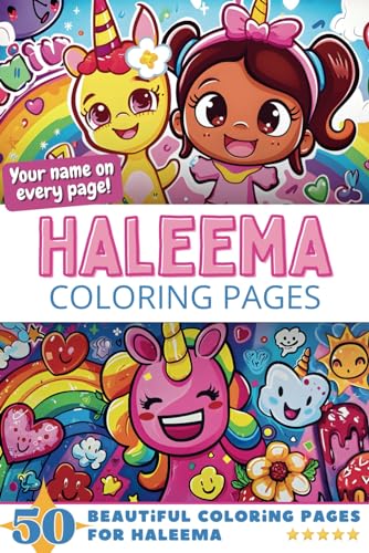 Haleema Coloring Pages: Wow-Effect! Your name on every page - Haleema coloring book - 6x9" - 50x Haleema coloring page - Fantastic Gift Haleema Coloring Pages: Wow-Effect! Your name on every page - Haleema coloring book - 6x9" - 50x Haleema coloring page - Fantastic Gift von Independently published