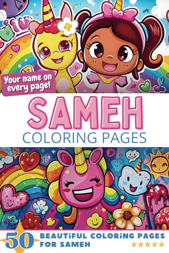 Sameh Coloring Pages: Wow-Effect! Your name on every page - Sameh coloring book - 6x9" - 50x Sameh coloring page - Fantastic Gift Sameh Coloring Pages: Wow-Effect! Your name on every page - Sameh coloring book - 6x9" - 50x Sameh coloring page - Fantastic Gift von Independently published