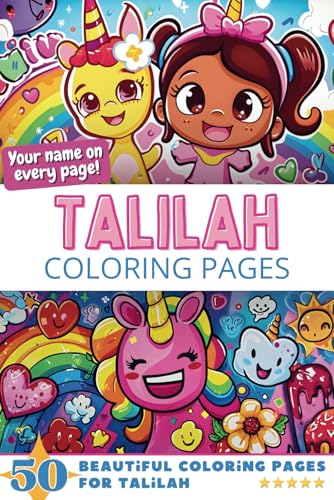 Talilah Coloring Pages: Wow-Effect! Your name on every page - Talilah coloring book - 6x9" - 50x Talilah coloring page - Fantastic Gift Talilah Coloring Pages: Wow-Effect! Your name on every page - Talilah coloring book - 6x9" - 50x Talilah coloring page - Fantastic Gift von Independently published