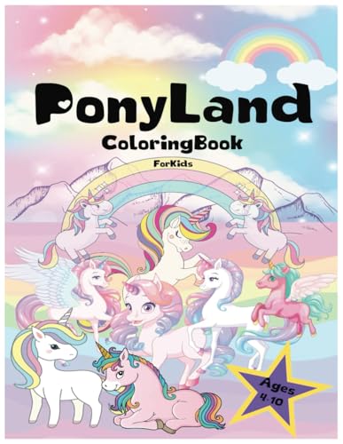 Pony Land Coloring Book 8.5x11 with 35 pages von Independently published