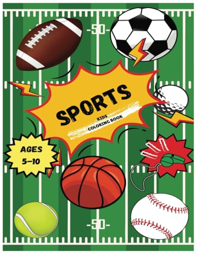 SPORTS Kids Coloring Book 8.5x11with 30 pages von Independently published