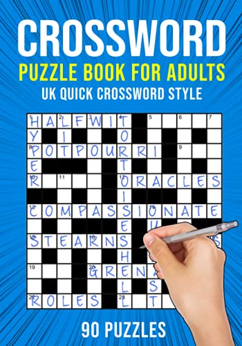 Crossword Puzzle Book for Adults: UK Quick Crossword Style | 90 Puzzles von Independently published