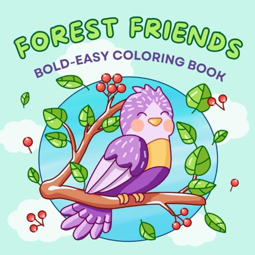 Forest Friends: Bold and Easy Coloring book von Independently published