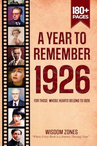 A Year To Remember 1926 Book: The Year You Were Born or Married in 1926, Time Traveling to 1926, Explore Historical Events Through Nostalgic Photographs, Relaxing Activities A Year To Remember 1926 Book: The Year You Were Born or Married in 1926, Time Traveling to 1926, Explore Historical Events Through Nostalgic Photographs, Relaxing Activities von Independently published