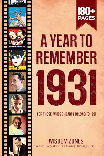A Year To Remember 1931 Book: The Year You Were Born or Married in 1931, Time Traveling to 1931, Explore Historical Events Through Nostalgic Photographs, Relaxing Activities A Year To Remember 1931 Book: The Year You Were Born or Married in 1931, Time Traveling to 1931, Explore Historical Events Through Nostalgic Photographs, Relaxing Activities von Independently published