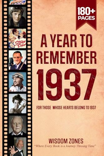 A Year To Remember 1937 Book: The Year You Were Born or Married, Time Traveling to 1937, Explore Historical Events Through Nostalgic Photographs, Relaxing Activities A Year To Remember 1937 Book: The Year You Were Born or Married, Time Traveling to 1937, Explore Historical Events Through Nostalgic Photographs, Relaxing Activities von Independently published