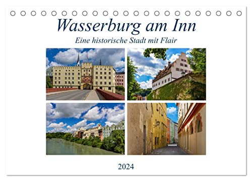 Wasserburg am Inn (Tischkalender 2024 DIN A5 quer), CALVENDO Monatskalender