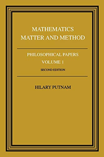 Philosophical Papers Mathematics v1: Volume 1, Mathematics, Matter and Method (Philosophical Papers, Vol 1) von Cambridge University Press