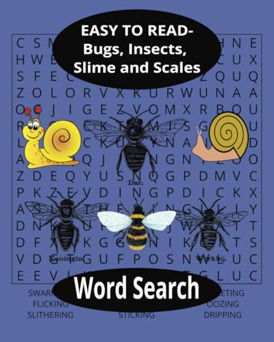 EASY TO READ - Bugs, Insects, Slime and Scales: Word Search von Independently published