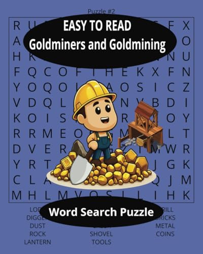 EASY TO READ - Goldminers and Goldmining: Word Search von Independently published