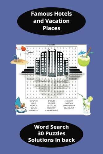Famous Hotels and Vacation Spots: Word Search Puzzle Book von Independently published