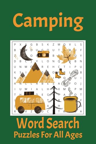 Camping Word Search Puzzle Book: Word Searches with Easy to Read Print about Camping, Campfires, and Adventures | 6x9 Inches, 110 Pages | 50+ Puzzles ... Gift for Vacations, Holidays and Free Time Camping Word Search Puzzle Book: Word Searches with Easy to Read Print about Camping, Campfires, and Adventures | 6x9 Inches, 110 Pages | 50+ Puzzles ... Gift for Vacations, Holidays and Free Time von Independently published