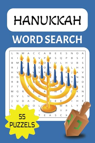 Hanukkah Word Search Puzzle Book: Word Searches with Easy to Read Print about Hanukkah, Menorah, Dreidel and More | 6x9 inches, 110 pages | 50+ Puzzles... Gift for Holidays, Family Fun and Free Time Hanukkah Word Search Puzzle Book: Word Searches with Easy to Read Print about Hanukkah, Menorah, Dreidel and More | 6x9 inches, 110 pages | 50+ Puzzles... Gift for Holidays, Family Fun and Free Time von Independently published
