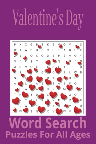 Valentine's Day Word Search Puzzle: Word Searches with Easy to Read Print about Valentine's Day | 6x9 Inches, 110 Pages | 50+ Puzzles ... Gift for Vacations, Holidays and Free Time Valentine's Day Word Search Puzzle: Word Searches with Easy to Read Print about Valentine's Day | 6x9 Inches, 110 Pages | 50+ Puzzles ... Gift for Vacations, Holidays and Free Time von Independently published