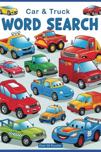 Car and Truck Word Search: Over 50 Puzzles for Kids | 6x9 inches, 110 pages
