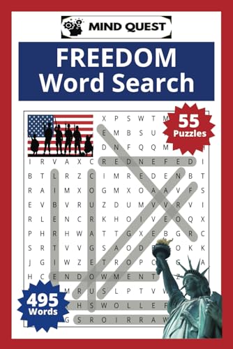 Freedom Word Search Puzzle Book: Larger Print | Words are Easy to Read and Find About Freedom, USA, Veterans, Courage, Patriots and More | 6x9 inches, ... Seniors, Families and All Freedom Lovers von Independently published
