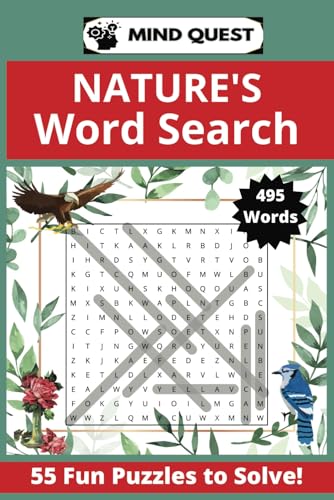 Nature's Word Search Puzzle Book: Word Searches with Easy to Read Print About Nature, Animals, Flowers and More | 6x9 inches, 110 pages | 55 Puzzles ... Gatherings, Travelling and Relxation von Independently published