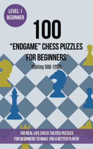 100 “End Game” Chess Puzzles for Beginners (Rating 900-1200): 100 real-life chess tactics puzzles for beginners to make you a better player von www.chess-books.co.uk