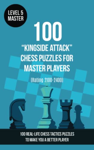 100 “Kingside Attack” Chess Puzzles for Master Players (Rating 2100-2400): 100 real-life chess tactics puzzles to make you a better player von www.chess-books.co.uk