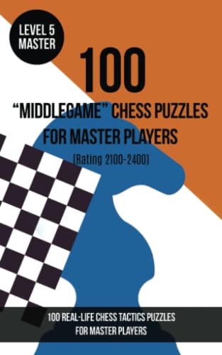 100 “Middlegame” Chess Puzzles for Master Players (Rating 2100- 2400): 100 real-life chess tactics puzzles to make you a better player von www.chess-books.co.uk