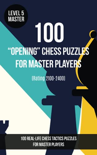 100 “Opening” Chess Puzzles for Master Players (Rating 2100- 2400): 100 real-life chess tactics puzzles to make you a better player