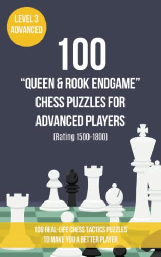 100 “Queen & Rook” Chess Puzzles for Advanced Players (Rating 1500-1800): 100 real-life chess tactics puzzles to make you a better player von www.chess-books.co.uk