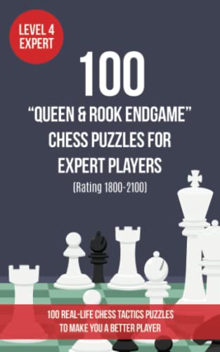 100 “Queen & Rook” Chess Puzzles for Expert Players (Rating 1800-2100): 100 real-life chess tactics puzzles to make you a better player