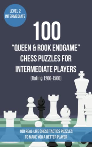 100 “Queen & Rook” Chess Puzzles for Intermediate Players (Rating 1200-1500): 100 real-life chess tactics puzzles to make you a better player von www.chess-books.co.uk