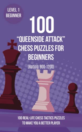 100 “Queenside Attack” Chess Puzzles for Beginners (Rating 900-1200): 100 real-life chess tactics puzzles for beginners to make you a better player von www.chess-puzzles.co.uk