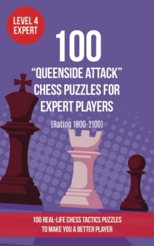 100 “Queenside Attack” Chess Puzzles for Expert Players (Rating 1800-2100): 100 real-life chess tactics puzzles to make you a better player