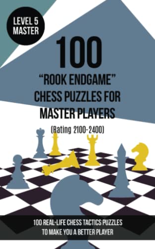100 “Rook Endgame” Chess Puzzles for Master Players (Rating 2100-2400): 100 real-life chess tactics puzzles to make you a better player von www.chess-books.co.uk