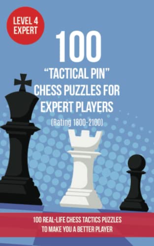 100 “Tactical Pin” Chess Puzzles for Expert Players (Rating 1800-2100): 100 real-life chess tactics puzzles to make you a better player von www.chess-puzzles.co.uk