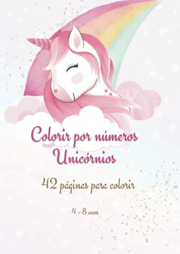 Colorir por números Unicórnios: DE von Bookmundo.pt