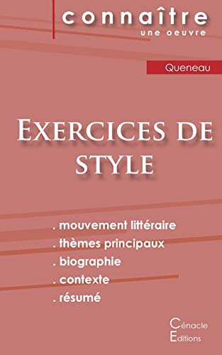 Fiche de lecture Exercices de style de Raymond Queneau (Analyse littéraire de référence et résumé complet)
