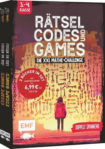 Rätsel, Codes und Games – Die XXL Mathe-Challenge für die 3. und 4. Klasse: Doppelt spannend: 2 Rätselbücher im Bundle von Edition Michael Fischer / EMF Verlag